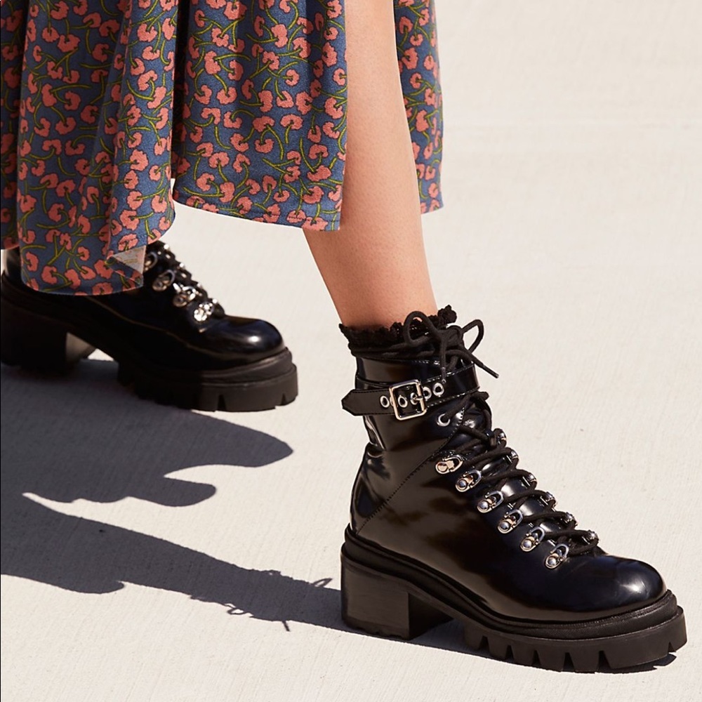 Jeffrey Campbell Check Lace-Up Boot